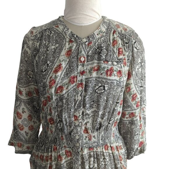 Urban Outfitters ecote Smocked Floral Dress - Picture 5 of 6